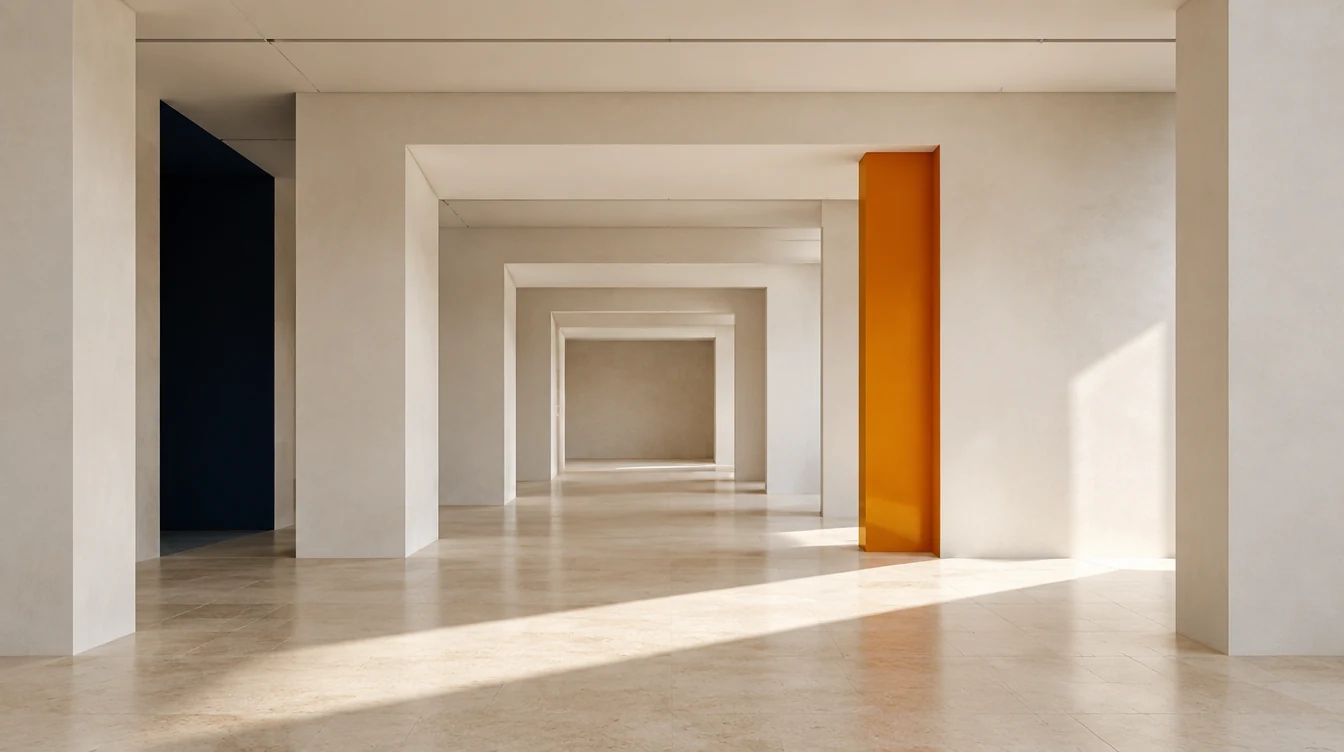 Conceptual interior showing wall panels taking shape